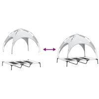 VidaXL Hondenbed zilvergrijs 122 x 93 x 106,5 cm staal - thumbnail