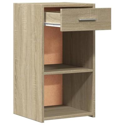 Nachtkastjes 2 st 35x34x65 cm bewerkt hout sonoma eikenkleurig
