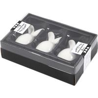 Creativ Company Konijn, h: 6,7 cm, d 3,6 cm, wit, 3 stuk/ 1 doos - thumbnail