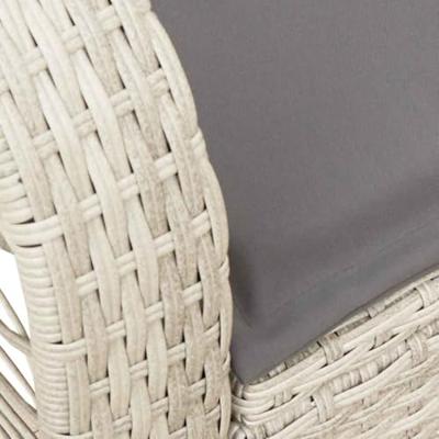 Tuinschommelstoel met kussens poly rattan lichtgrijs Tuinschommelstoel met kussens poly rattan lichtgrijs