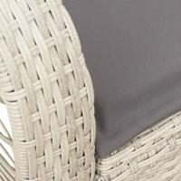 Tuinschommelstoel met kussens poly rattan lichtgrijs - thumbnail