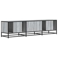 Tv-meubel 160x35x41 cm bewerkt hout metaal grijs sonoma eiken - thumbnail