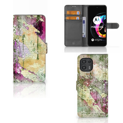 Hoesje Motorola Edge 20 Lite Letter Painting Hoesje Motorola Edge 20 Lite Letter Painting