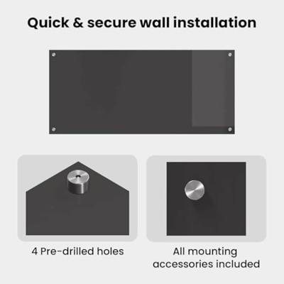 VidaXL Keuken spatscherm 2 pcs donkergrijs 110 x 50 cm gehard glas