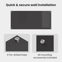 VidaXL Keuken spatscherm 2 pcs donkergrijs 110 x 50 cm gehard glas - thumbnail