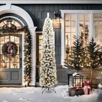 VidaXL Kunstkerstboom groen 210 cm pvc en staal en kunststof - thumbnail