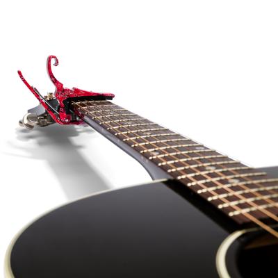 Kyser Quick-Change Acoustic Red Bandana capo voor westerngitaar