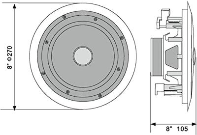 Omnitronic CST-8 Inbouwluidspreker