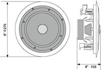 Omnitronic CST-8 Inbouwluidspreker - thumbnail