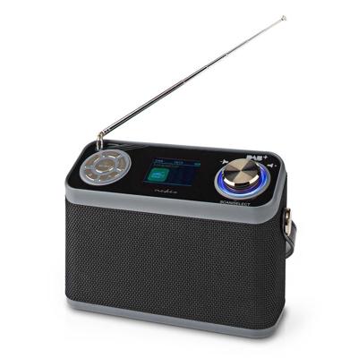 Nedis DAB+ Radio | Tafelmodel | DAB+ / FM | 2.4 " | Kleurenscherm | Batterij Gevoed / Netvoeding | Digitaal | 24 W | Bluetooth - RDDB5200BK