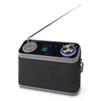 Nedis DAB+ Radio | Tafelmodel | DAB+ / FM | 2.4 " | Kleurenscherm | Batterij Gevoed / Netvoeding | Digitaal | 24 W | Bluetooth - RDDB5200BK - thumbnail
