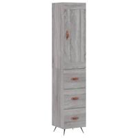 Hoge kast 34,5x34x180 cm bewerkt hout grijs sonoma eikenkleurig - thumbnail