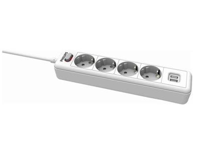 Philips 4-voudig stopcontact SPN3042 Philips 4-voudig stopcontact SPN3042