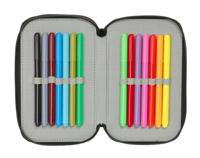 Driedubbele Pennenzak One Piece Pirates Zwart 12,5 x 19,5 x 5,5 cm 37 Onderdelen - thumbnail