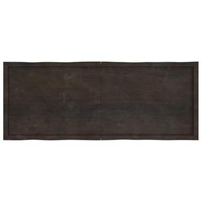 Tafelblad natuurlijke rand 160x60x6 cm eikenhout donkergrijs Tafelblad natuurlijke rand 160x60x6 cm eikenhout donkergrijs