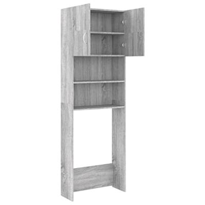 VidaXL Wasmachinekast 64x25,5x190 cm grijs sonoma eikenkleurig VidaXL Wasmachinekast 64x25,5x190 cm grijs sonoma eikenkleurig