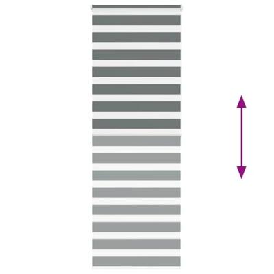 Zebra rolgordijn 80x200 cm stofbreedte 75,9 cm donkergrijs