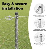 VidaXL Afrasteringspaal zilver 25 x 1,5 m (50 mm gaas) staal - thumbnail