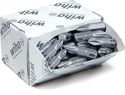 Wiha Bitset Standard 25 mm Phillips (PH2) 50-delig 1/4" C6,3 in grootverpakking - 8048 - 08048