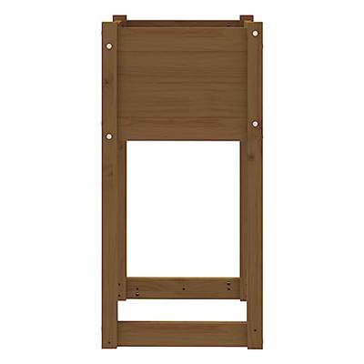 Plantenbak 40x40x81 cm massief grenenhout honingbruin