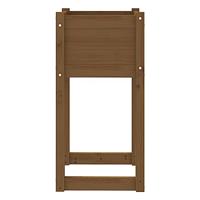 Plantenbak 40x40x81 cm massief grenenhout honingbruin - thumbnail