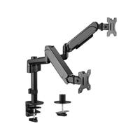 Dubbele monitorarm met gasveer (zwenkbaar), 17”-32”, max. 9 kg - thumbnail