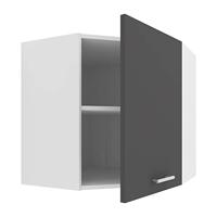 VCM Wandkast Esilo (Hoekwandkast, Wit/antraciet, 57) - thumbnail