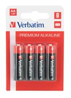 Verbatim alkalinebatterijen 1.5V - AA-LR6 Mignon batterij, aantal: 4 - thumbnail