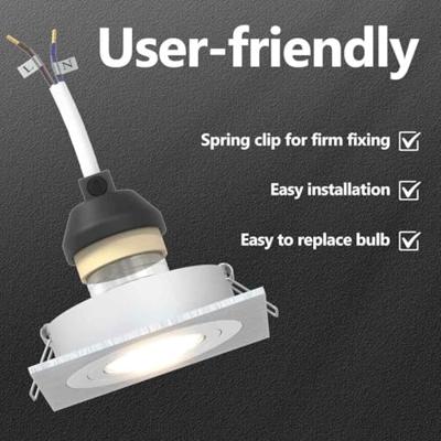 VidaXL Spotje 12 pcs zilver 9 x 9 x 2 cm aluminium