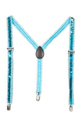 Bretels pailletten blauw