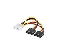 MicroConnect SATA Power 4pin-2x15pin 0,2m - thumbnail