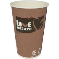 Drinkbeker Love Nature, uit karton, 180 ml, pak van 80 stuks - thumbnail