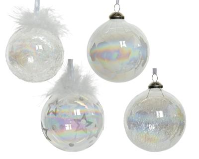 Kerstbal glas d8 cm helder a4 kerst Decoris - Decoris Kerstbal glas d8 cm helder a4 kerst Decoris - Decoris