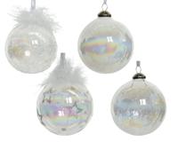 Kerstbal glas d8 cm helder a4 kerst Decoris - Decoris - thumbnail