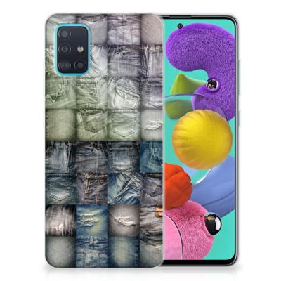 Silicone Back Cover Samsung Galaxy A51 Spijkerbroeken Silicone Back Cover Samsung Galaxy A51 Spijkerbroeken