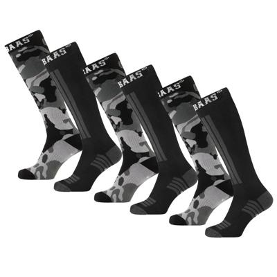Poederbaas Skisokken 6-pack Camo Black-43/46