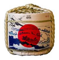 Japanse Decoratieve Sake Ton Hinomaru-Nippon - 63 x 63cm - thumbnail