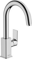 Wastafelmengkraan HansGrohe Vernis Blend 210 Eengreeps Met Trekwaste En Draaibare Uitloop Vierkant Chroom - thumbnail