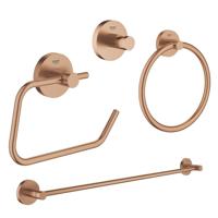 GROHE Essentials accessoireset 4-delig met handdoekring, handdoekhouder, handdoekhaak en toiletrolhouder zonder klep brushed warm sunset sw98947/sw98979/sw99003/sw99027/ - thumbnail
