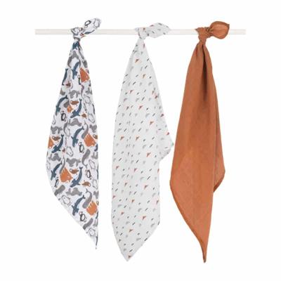 Jollein hydrofiel multidoek small 70x70cm - set van 3 Polar grijs