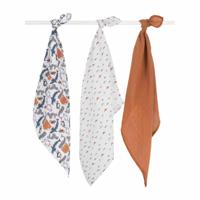 Jollein hydrofiel multidoek small 70x70cm - set van 3 Polar grijs - thumbnail