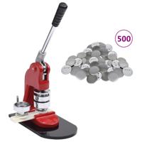 VidaXL Buttonmachine met 500 st buttononderdelen 58 mm - thumbnail