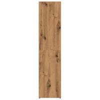 Boekenkast 66x30x130 cm bewerkt hout artisanaal eikenkleur - thumbnail