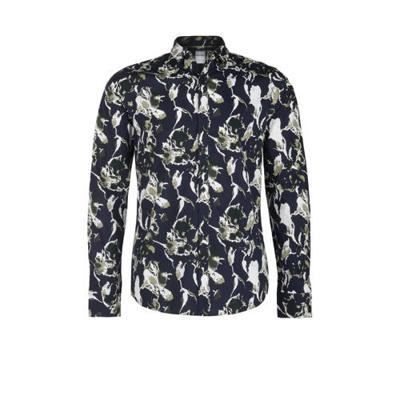 Refill by Shoeby overhemd Dirk met all over print groen