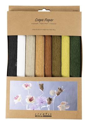 Creativ Company Crêpepapier, vel 25x60 cm, crêpe-verhouding: 180%, 105 gr, naturel, 8 vel/ 1 doos Creativ Company Crêpepapier, vel 25x60 cm, crêpe-verhouding: 180%, 105 gr, naturel, 8 vel/ 1 doos