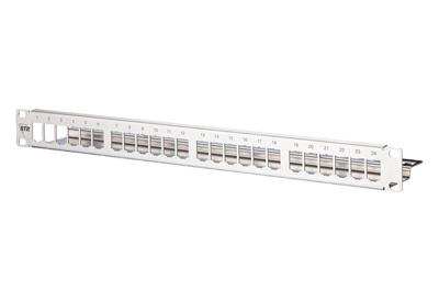 Metz Connect 130921-00-E 24 poorten Netwerkpatchpaneel 483 mm (19) Zonder connectoren 1 HE Meerdere kleuren Niet ingericht