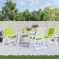 VidaXL Stoelkussens 4 st lage rug oxford stof felgroen - thumbnail