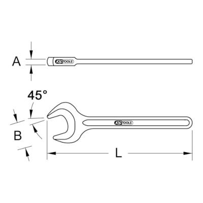 KS Tools 963.7899 963.7899 Trek-steeksleutel Sleutelbreedte (metrisch) 46 mm KS Tools 963.7899 963.7899 Trek-steeksleutel Sleutelbreedte (metrisch) 46 mm