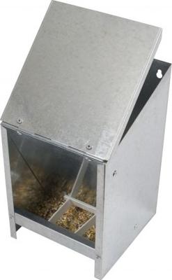 Olba Producten/voerbak verzinkt met schuine deksel 2 5kg