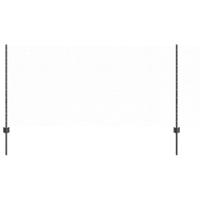 VidaXL Hek met paal grijs 1 x 50 m staal en pvc - thumbnail